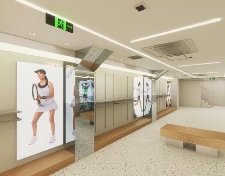 アシックスが新宿に新たな旗艦店、テニス用品も展開の4フロア構成